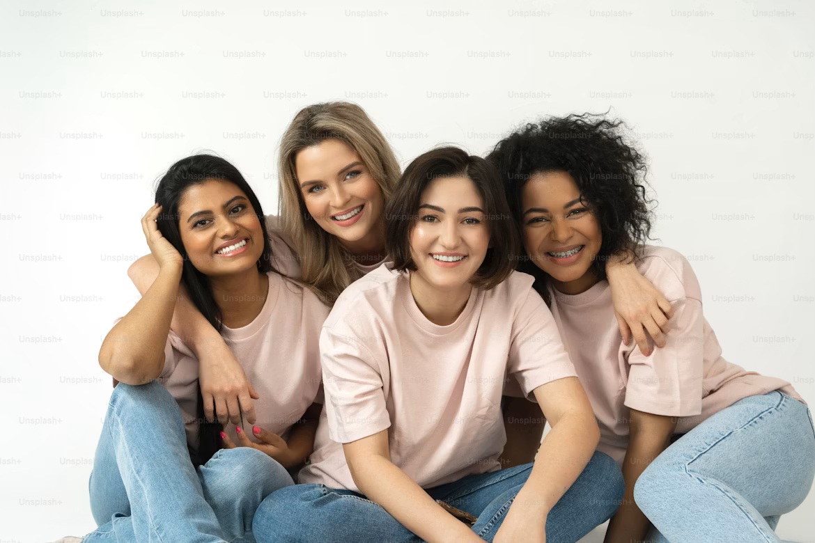 Women from the community participating in a supportive program